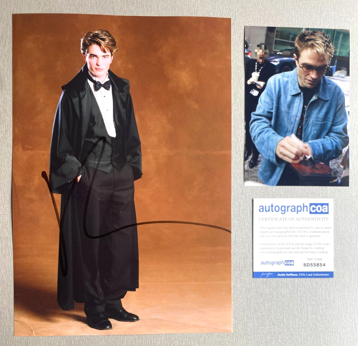 ROBERT PATTINSON ‘Harry Potter’ In-Person Signed Photo 20×30 Autograph + Photo ACOA