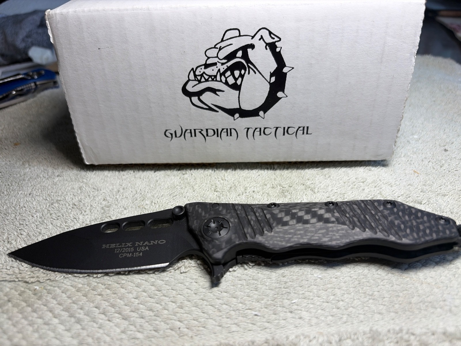 Guardian Tactical Helix Nano CPM 154 Black Carbon Fiber
