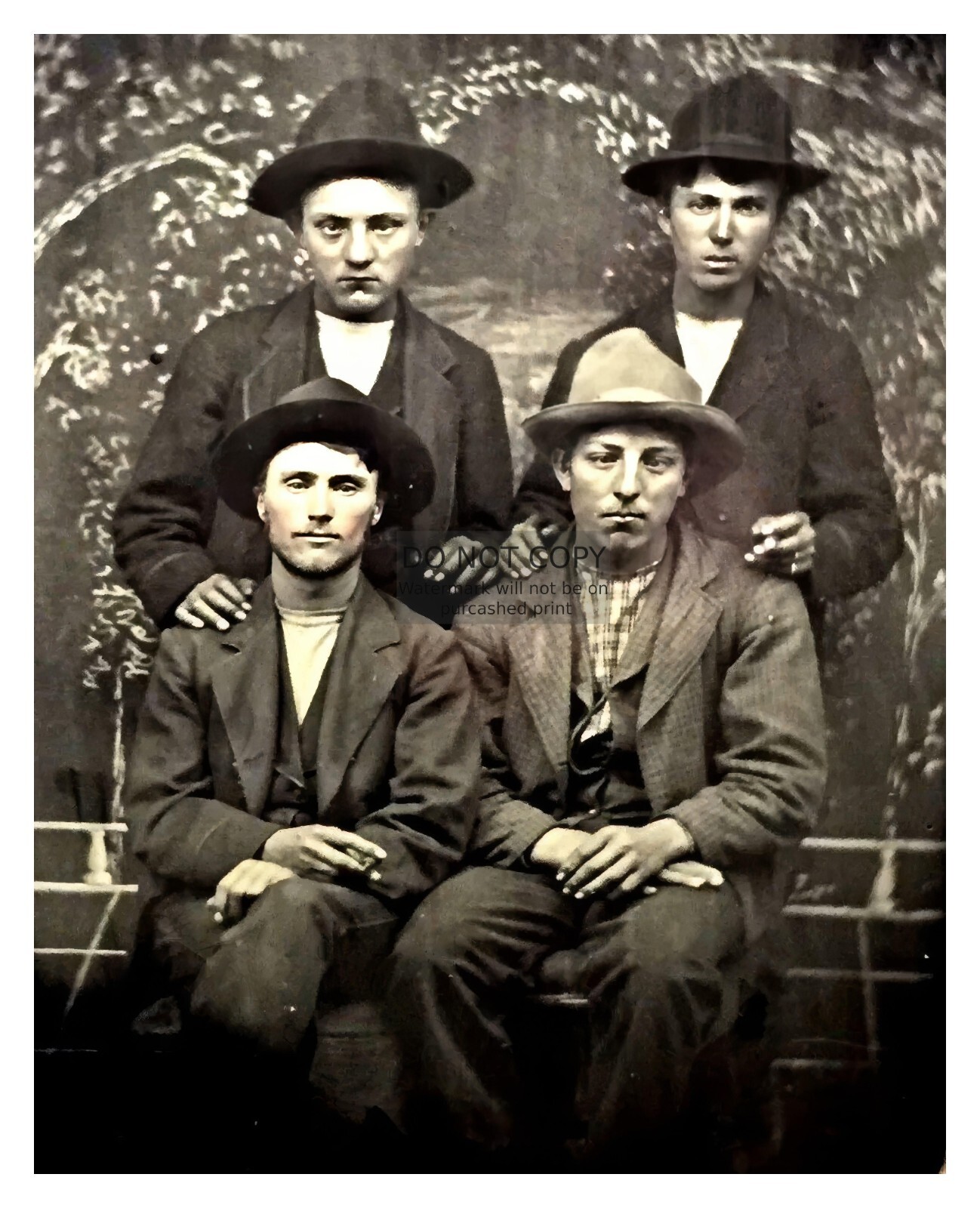 JESS JAMES, FRANK JAMES, EMMETT DALTON, JESSE EVANS WILD WEST OUTLAWS 8X10 PHOTO
