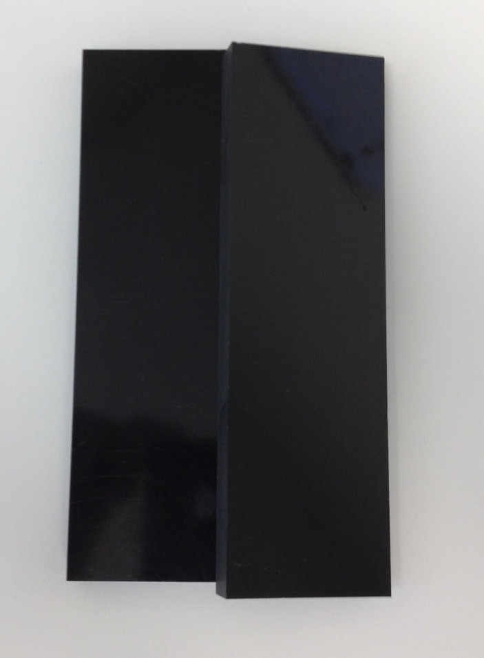 2 Black Paper Micarta 3/8″ Thick Knife Handle Material Scales 6″ x 2″ .375″