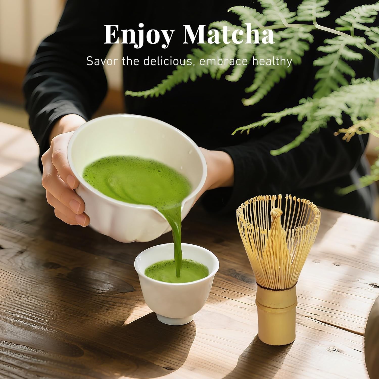 Matcha Whisk Set,7 PCS Ceramic Matcha Kit Includes Matcha Bowl with Spout, Ma…