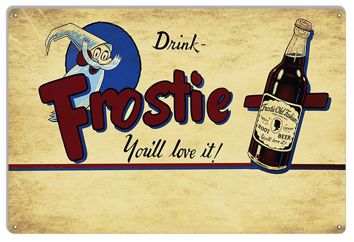 Drink Frostie Vintage Metal Sign 9×12