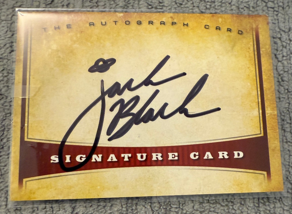 Jack Black Signed Autograph Custom Card 2026 (Tenacious D, Actor On Card Auto)