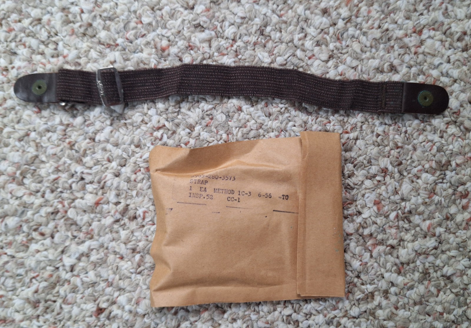 WWII T-30 Throat Microphone Replacement Elastic/Leather Strap NOS NEW AIR CORPS