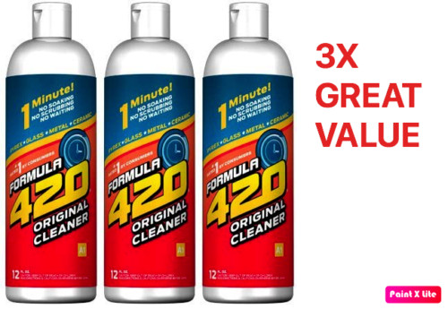 Formula 420 Glass Metal Ceramic Pipe Cleaner 12 Oz Bottles 3 Pack FREE SHIPPING