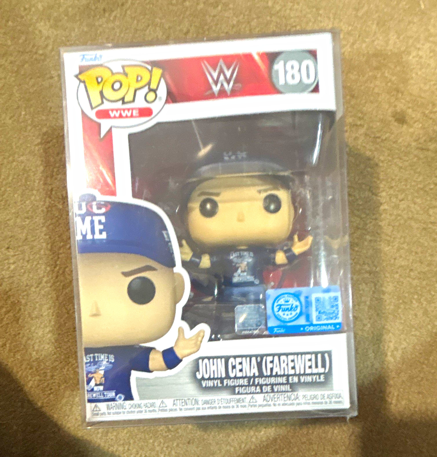 Funko Pop! WWE John Cena (Farewell) Vinyl Figure #180 w/ Protector