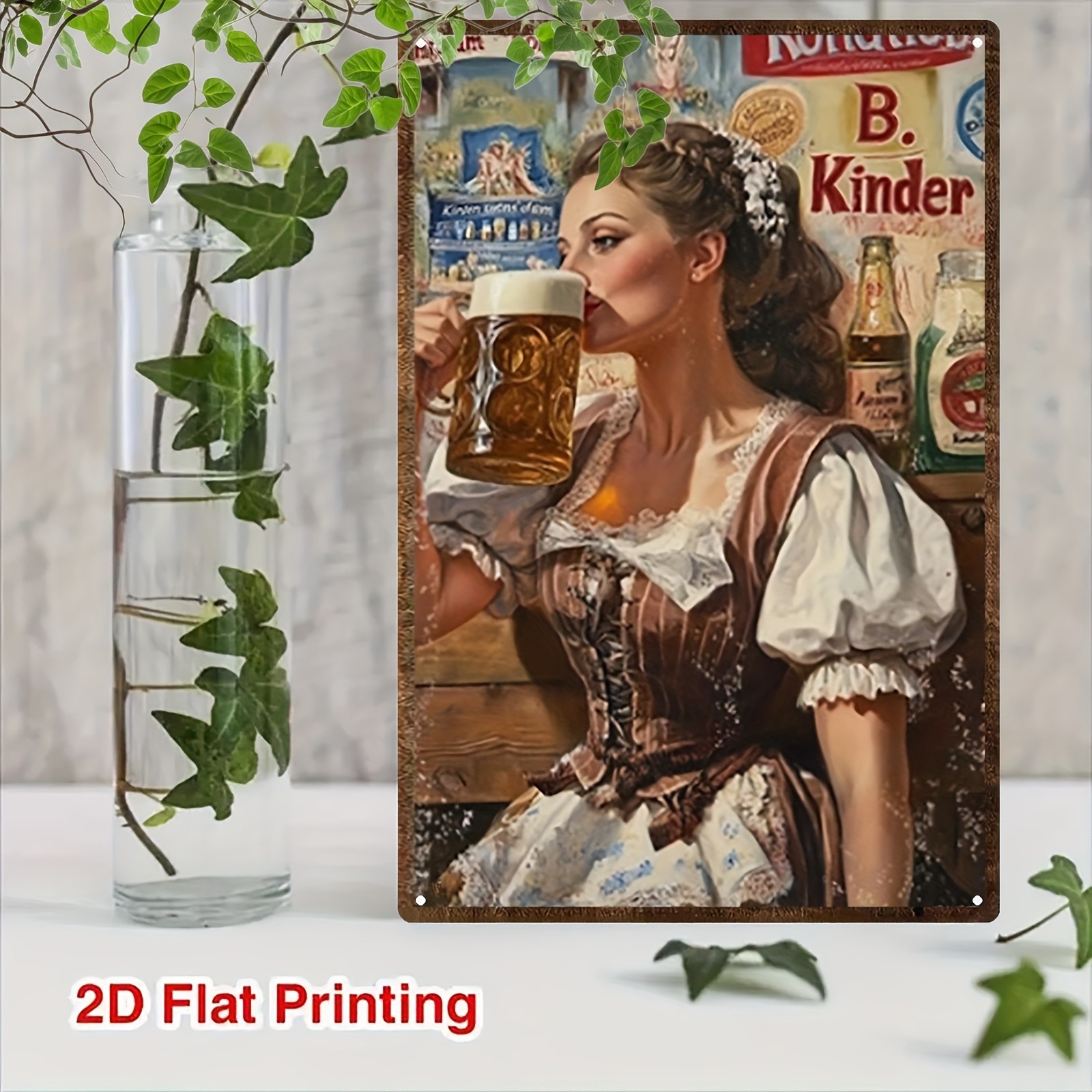 2D Flat – A Vintage Tin Metal Signs Home Décor 8×12 Plaque in Measuring Feature
