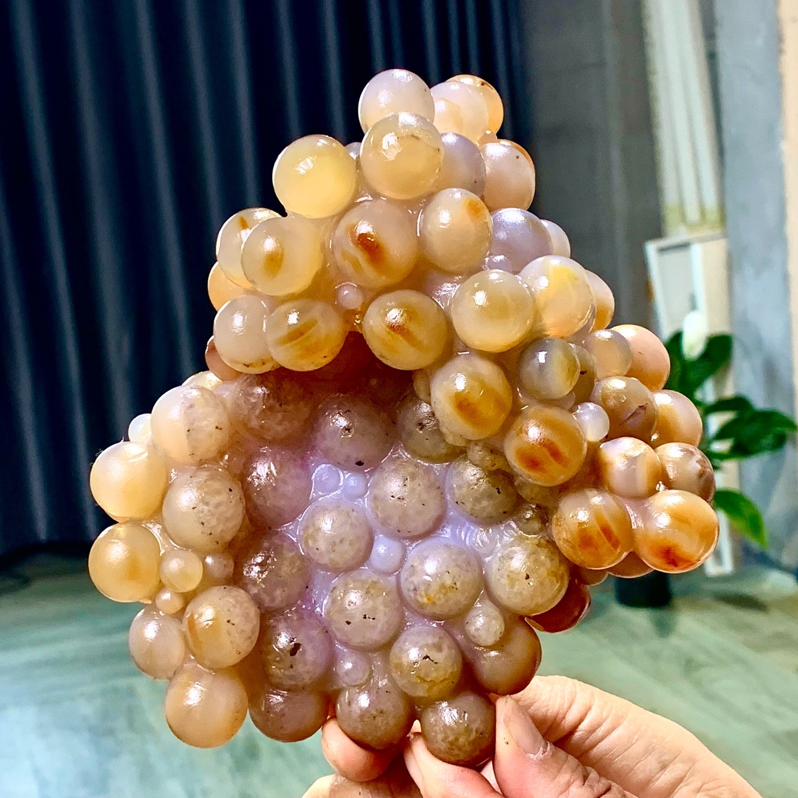 2.35LB Natural Gobi Agate Eye Agate grape shape Crystal Madagascar mineral