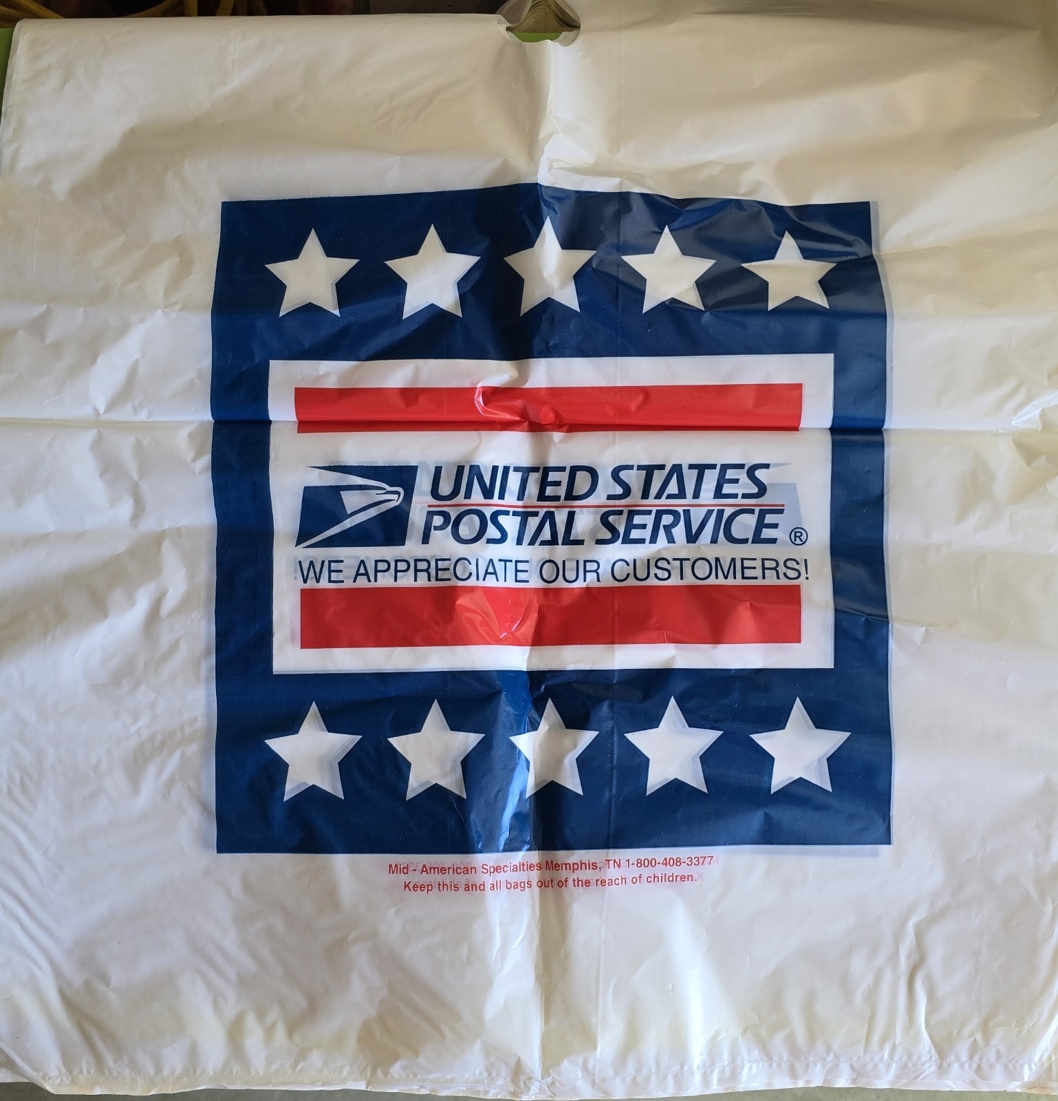 Vintage Clear USPS Parcel Bags For Delivery In Wet Weather