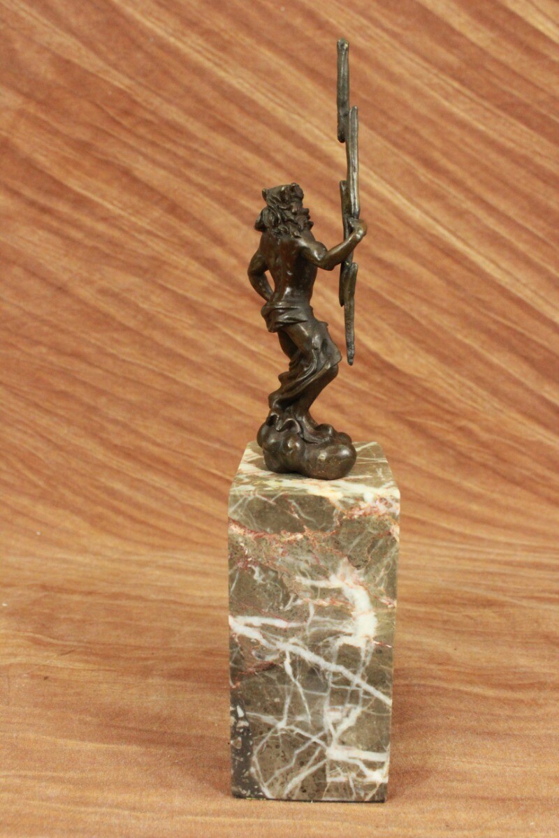 Bronzefigur Neptun Wassergott Bronze Poseidon Statue Sculpture Figurine Hot Cast
