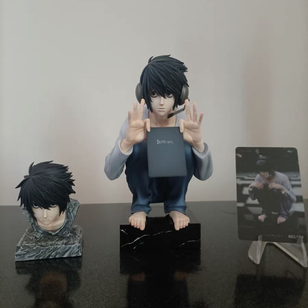 DEATH NOTE Yagami Light Statue Anime Figure Collectibles 2 Heads GK Model Gift