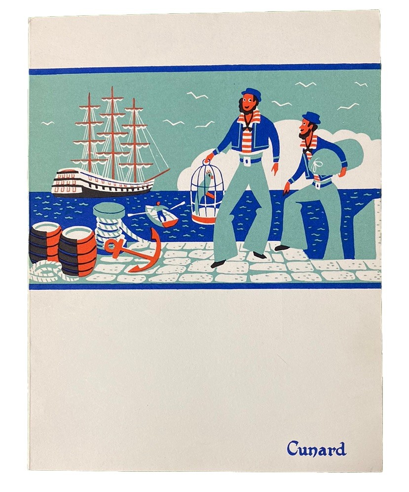 Cunard Line MV Georgic Vintage 1950s Luncheon Menu June 2 1954