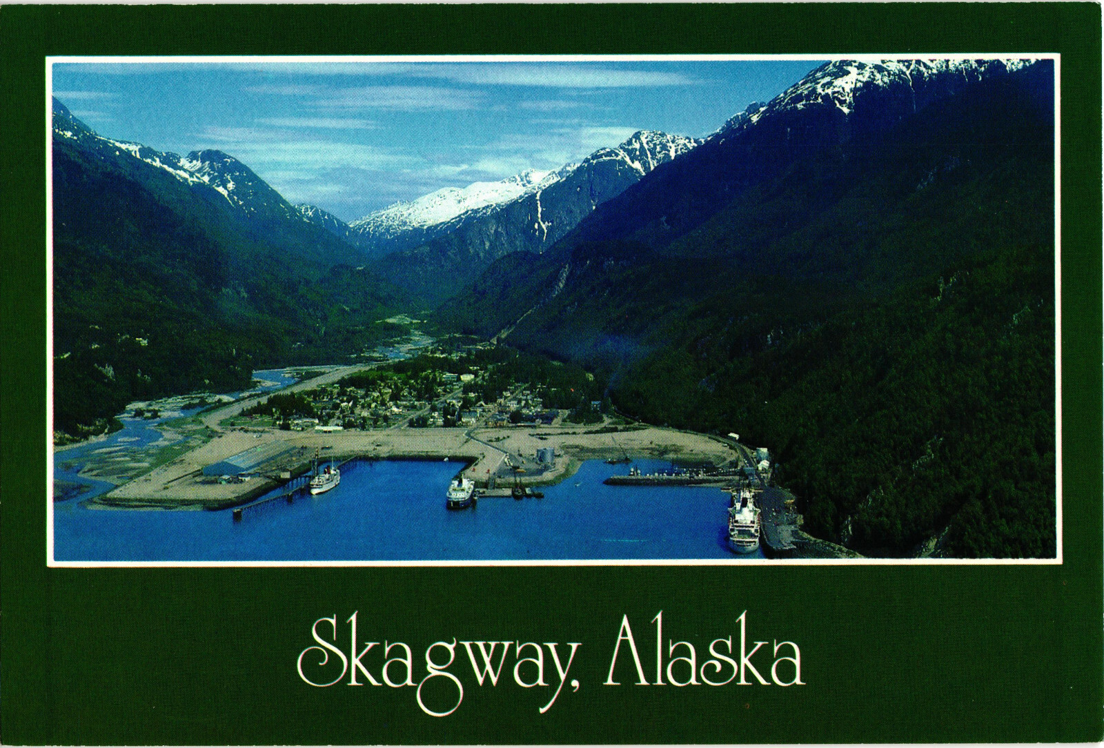 Aerial View of Skagway, Alaska Postcard Unposted
