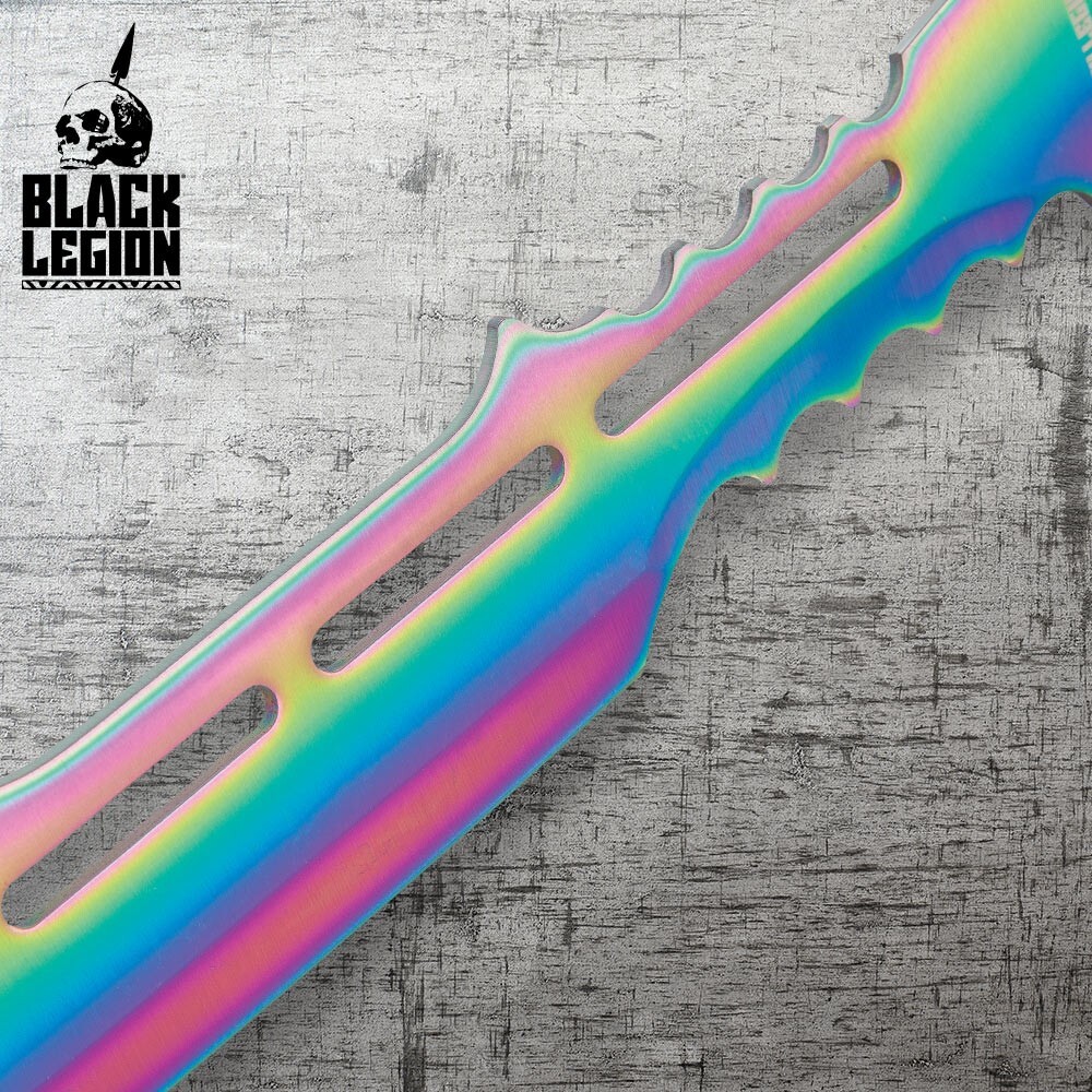 Black Legion Atlantis Ninja Sword Full Tang Technicolor with Sheath – 28″