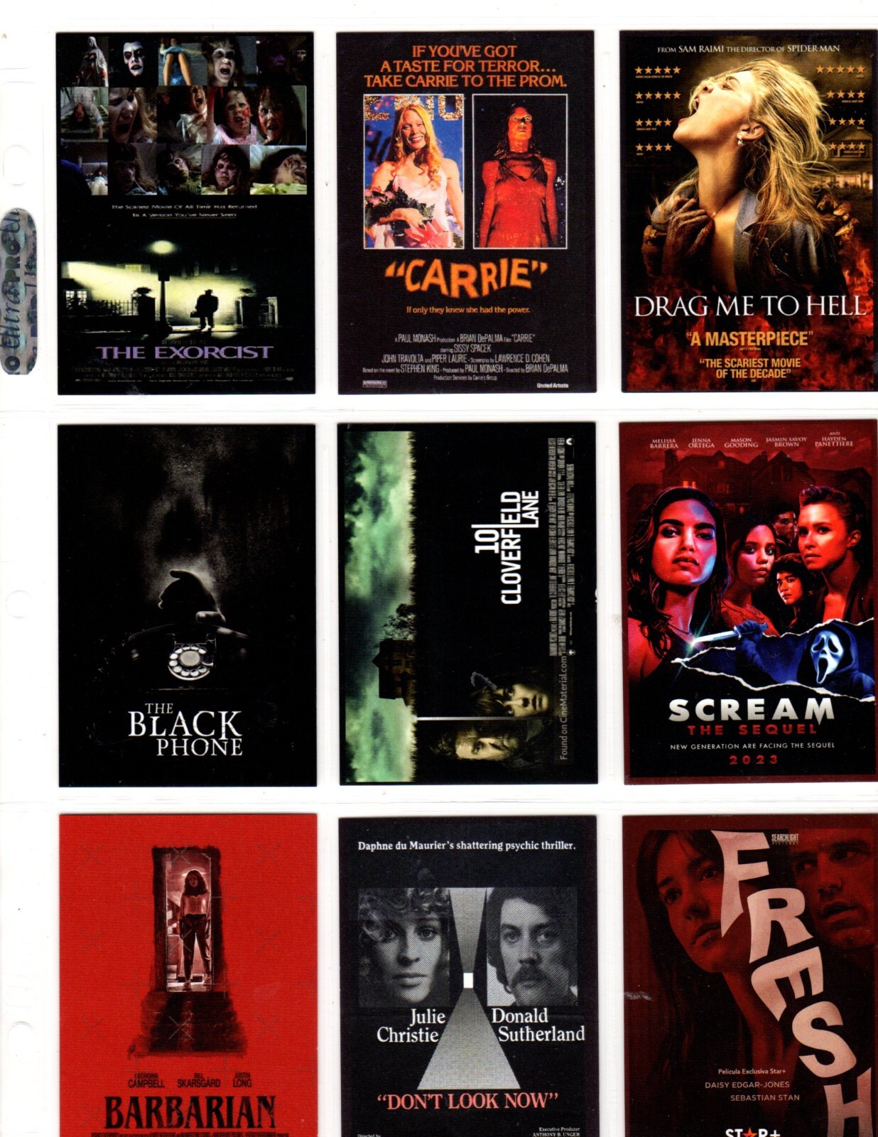 CULT HORROR FILMS CUSTOM TRADING CARD 18 CARDS SERIES 5 SET