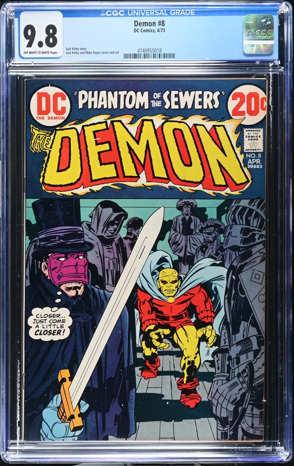 😱 Demon #8 CGC 9.8 OWW Jack Kirby Cover & Art DC Bronze Age 1973 Classic