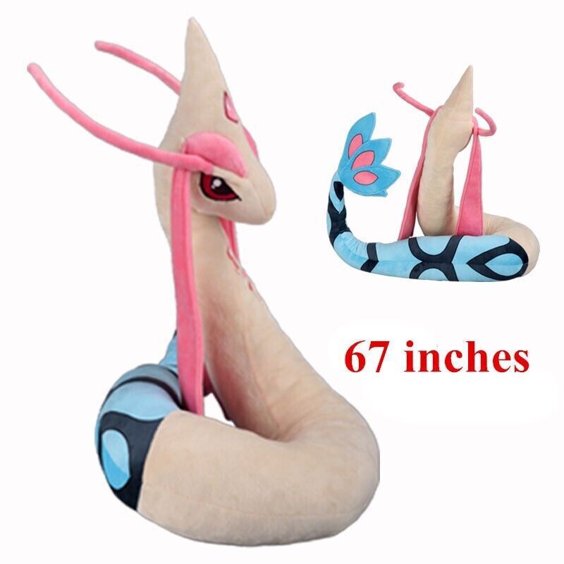 66” Milotic Giant Plush Doll 170cm Stuffed Cotton Pillow Anime Toy Xmas Gift