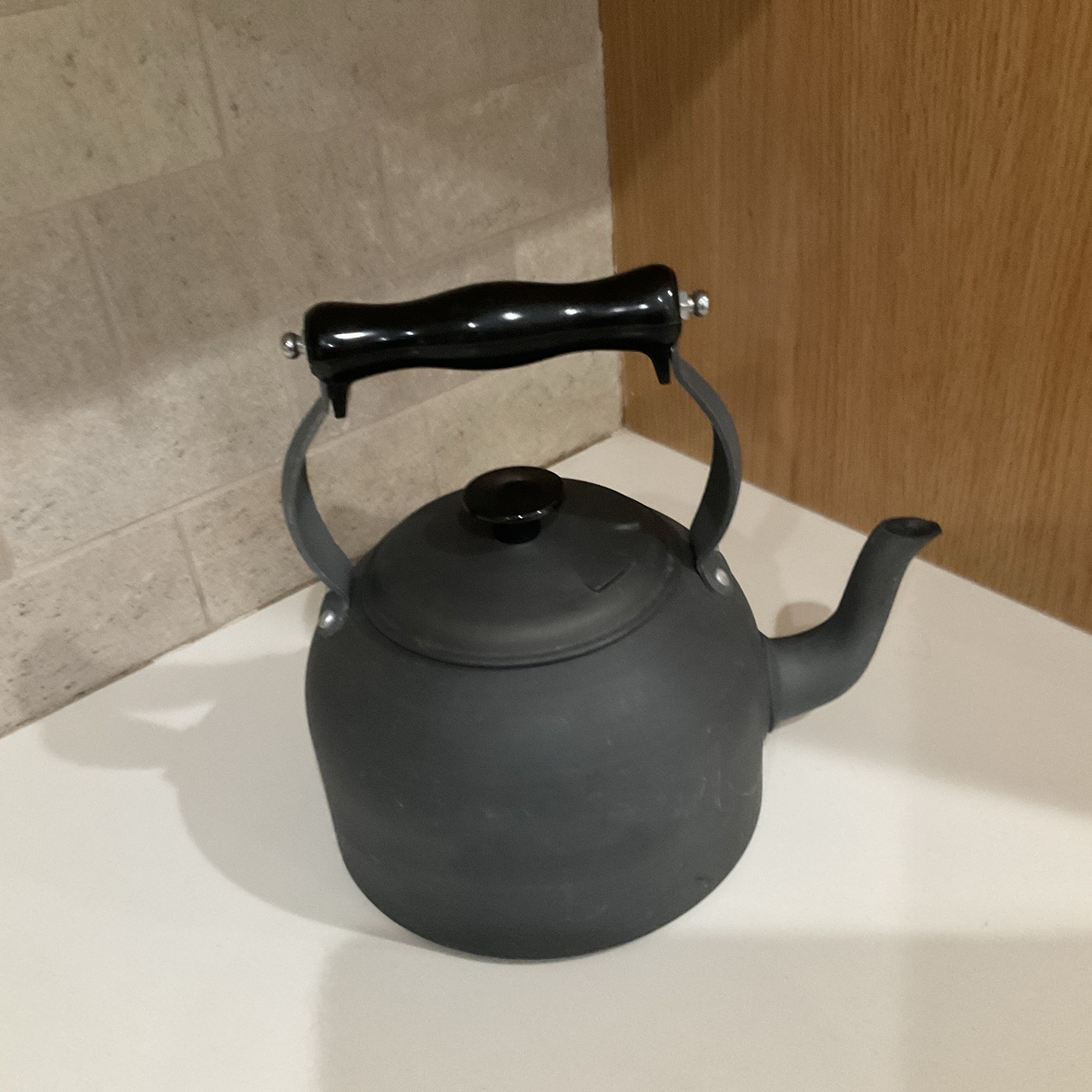 Vintage Calphalon USA Anodized Stove Top Tea Kettle Gray 2 Quart Made In Ireland