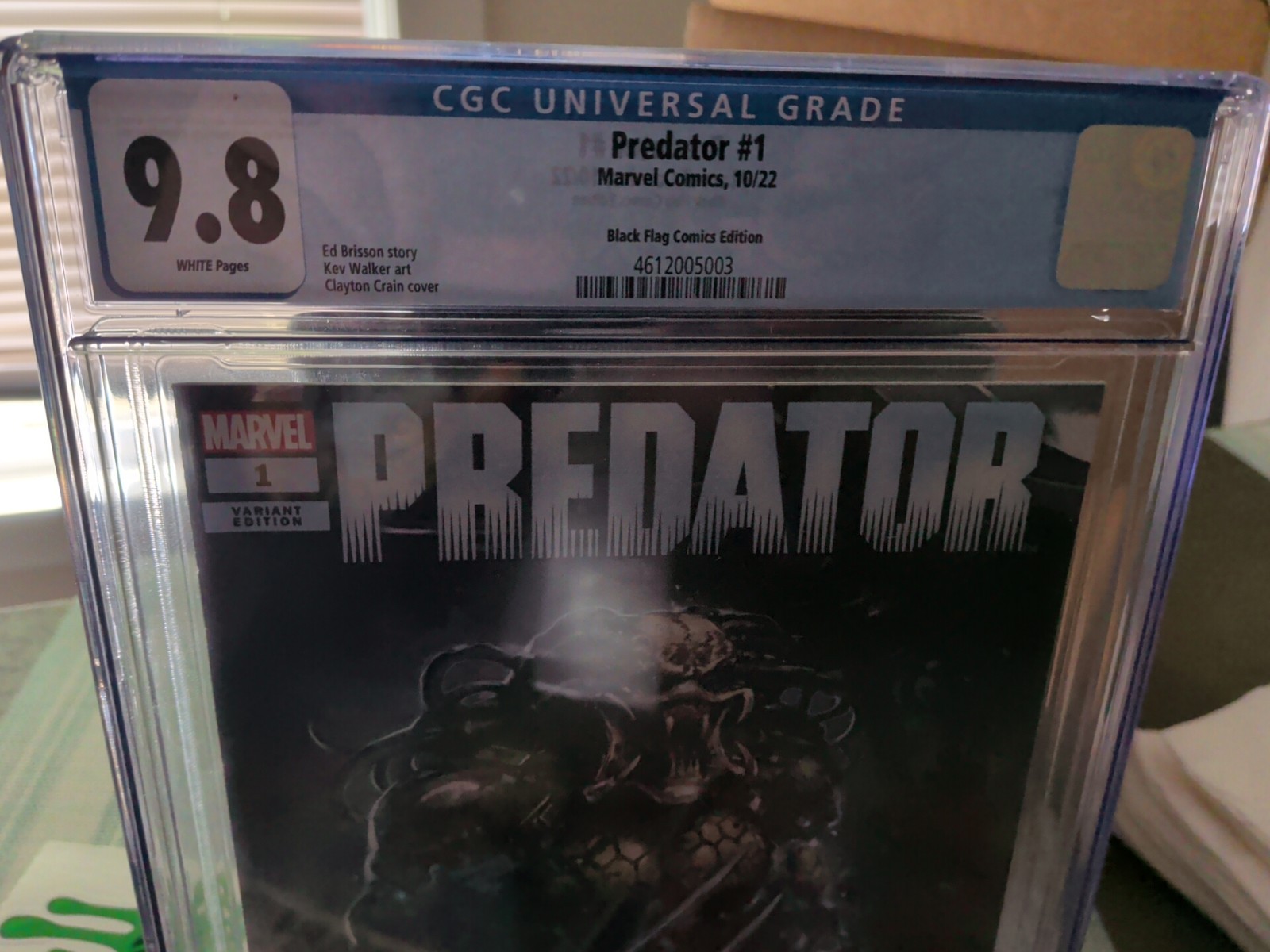 Predator 1 CGC 9.8 Crain Black Flag Variant Cover