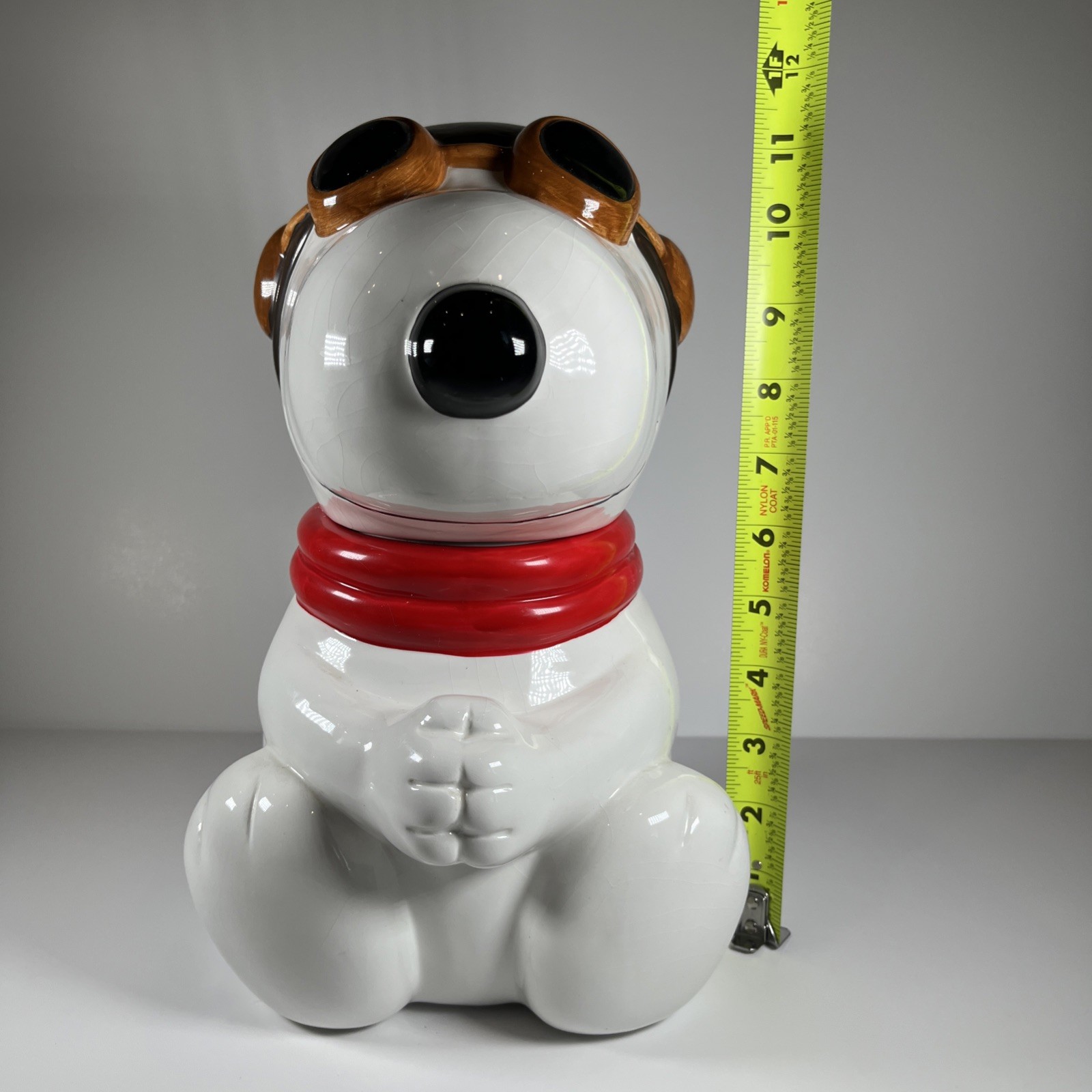 Vintage 1994 Snoopy WWI Flying Ace ceramic Cookie Jar, Benjamin & Medwin