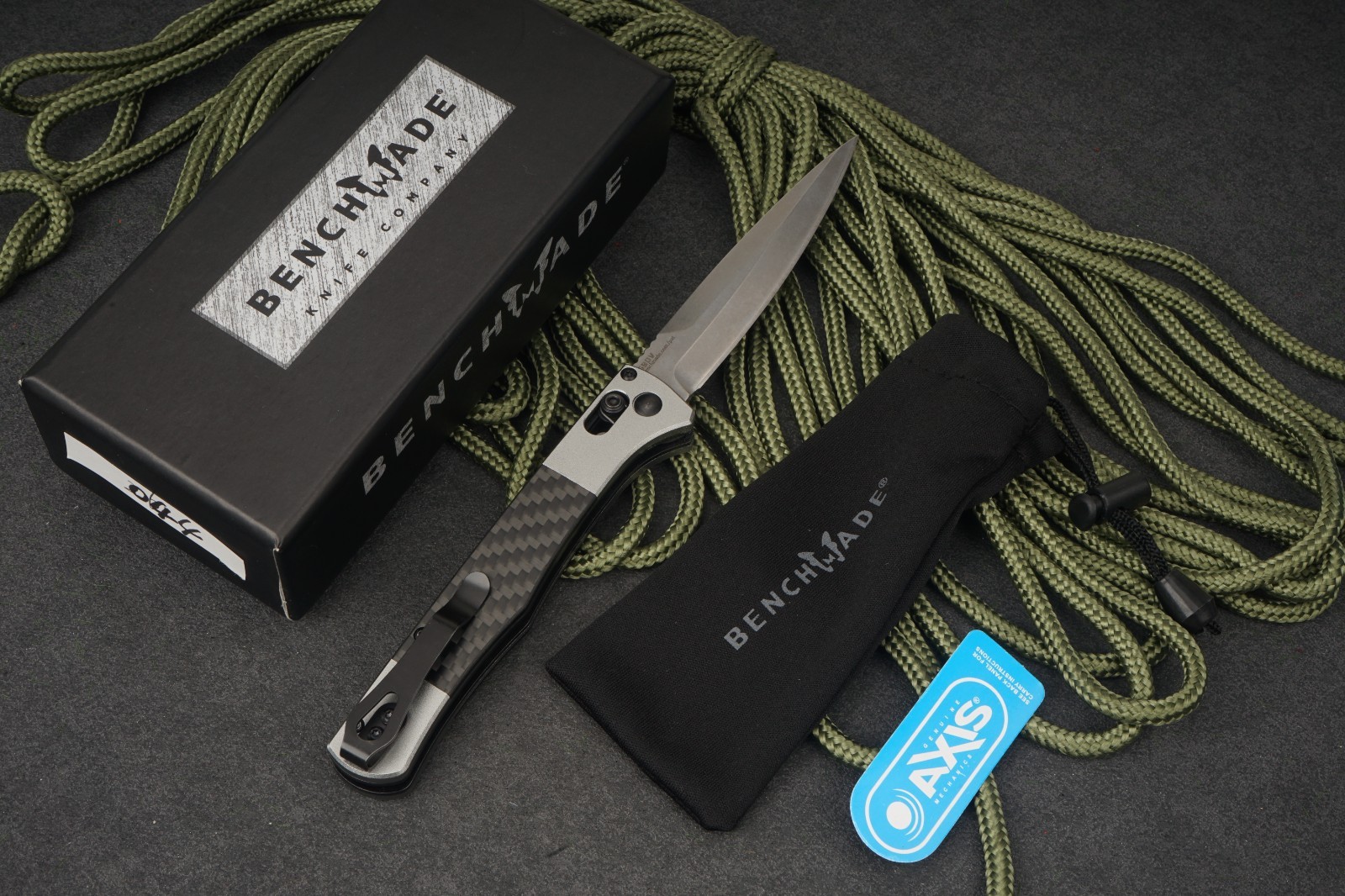 Benchmade 417 Fact S30V Spear Point AXIS Lock Aluminum Carbon Fiber Knife