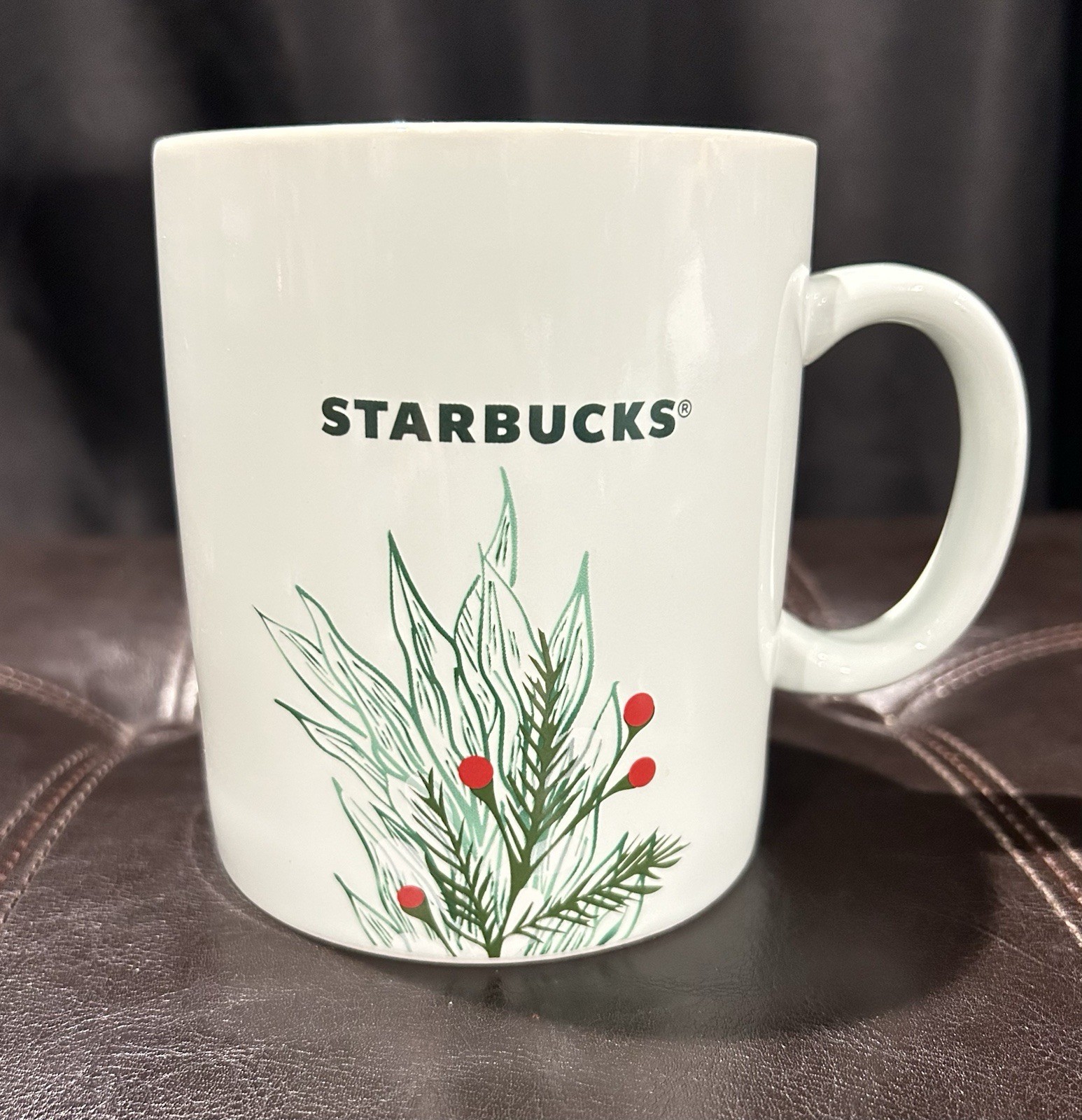 Oversized 26oz Starbucks 2020 -Holly Berry- Holiday Christmas Ceramic Coffee Mug