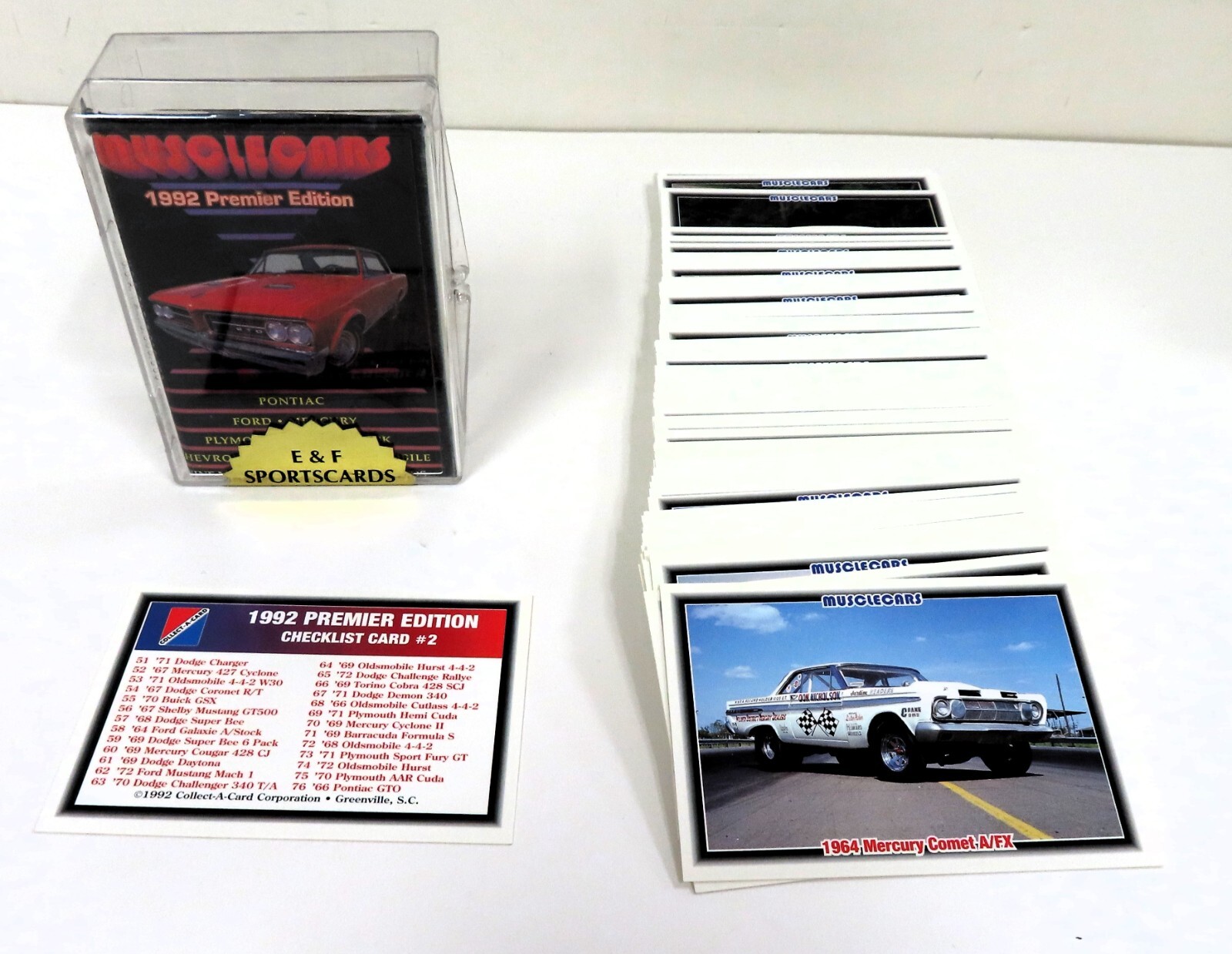 1992 Collect-A-Card MUSCLECARS PREMIER EDITION 100-Card Set NM-MT