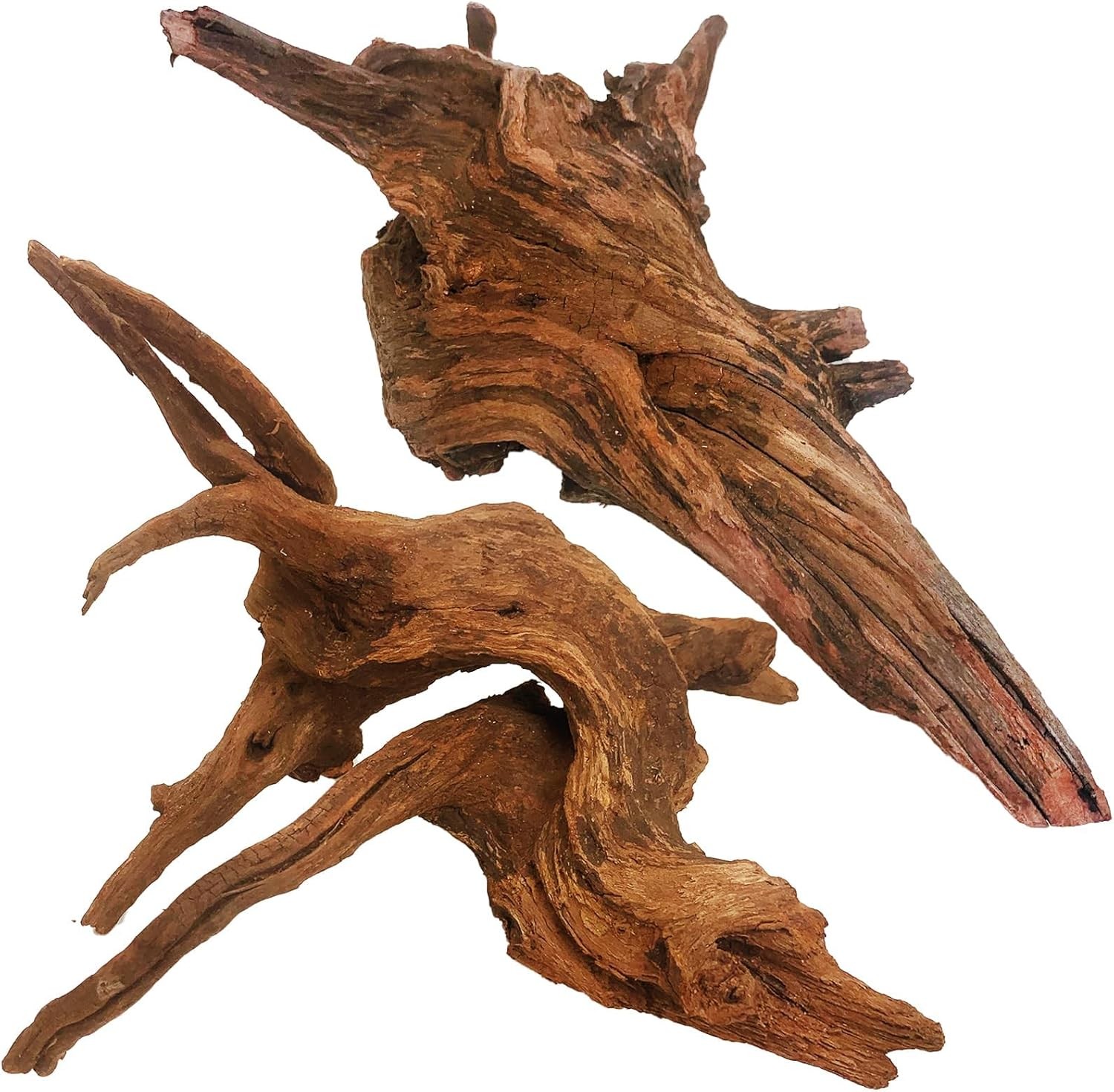 Natural Large Aquarium Driftwood 2 PCS 15″-19″ for Fish Tank & Terrarium
