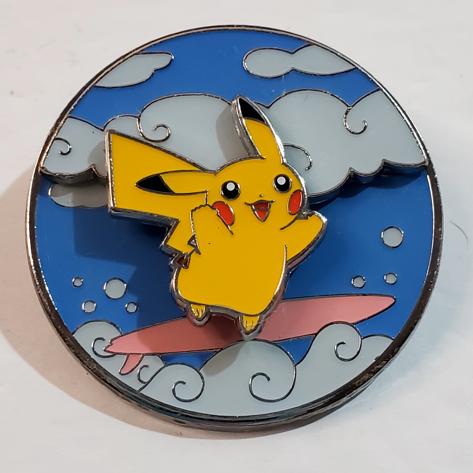 Pokemon Surfing Flying Pikachu Magnetic Lapel Tack Pin 2021 Collection