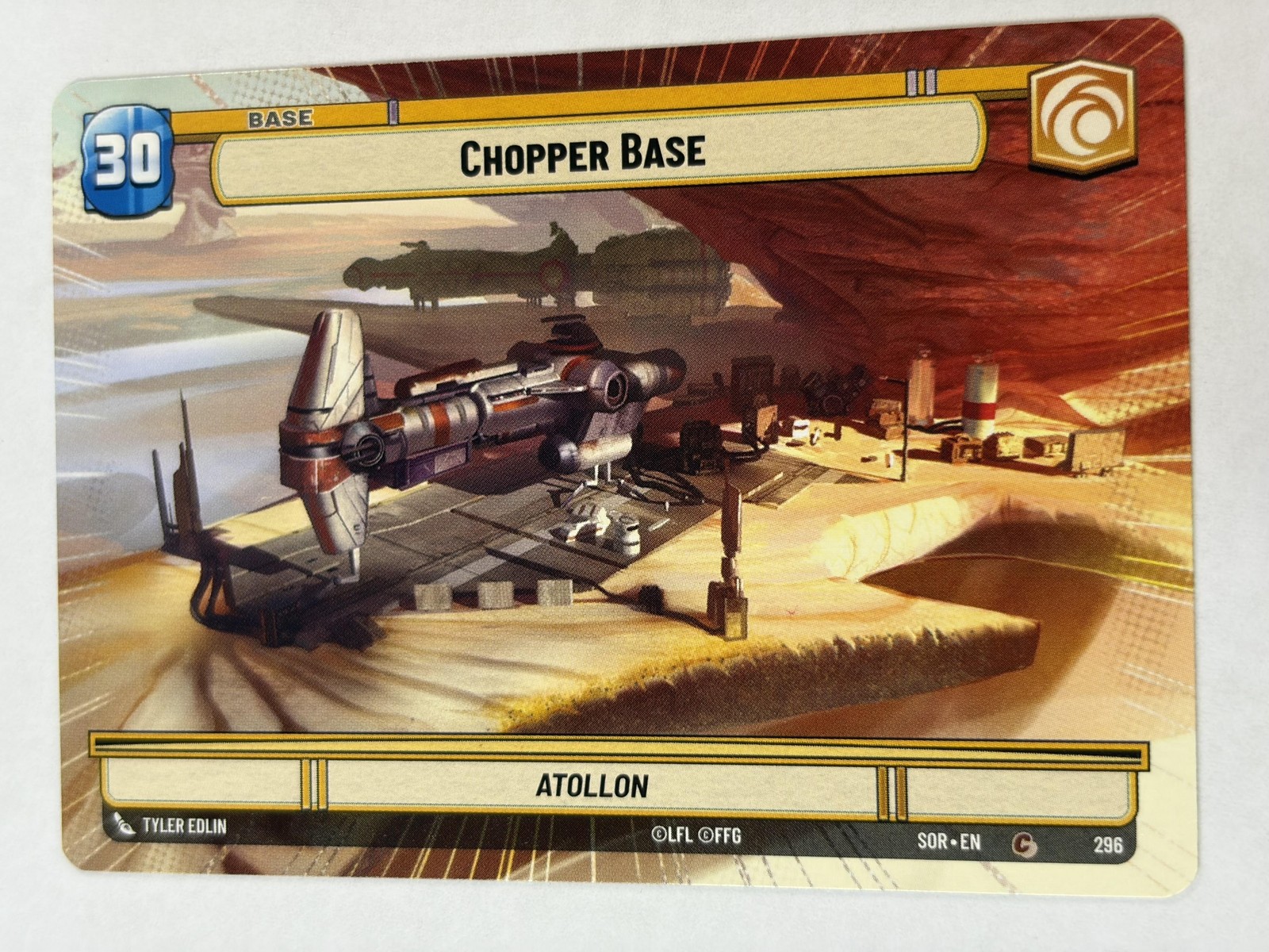 Star Wars Fantasy Flight Games Chopper Base SOR-EN #296 Trading Card Base NM