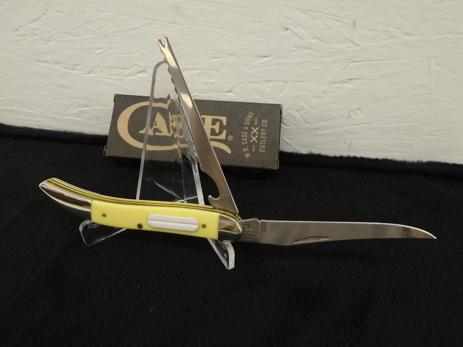 Case XX Fishing Knife Yellow DelRin High-Visibility U.S.A. #00120