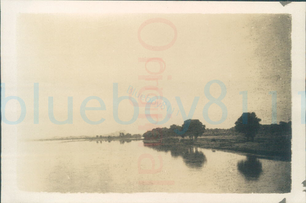 1929 photo Kabul River Reflections NW British India Pakistan 3.2×2.2″