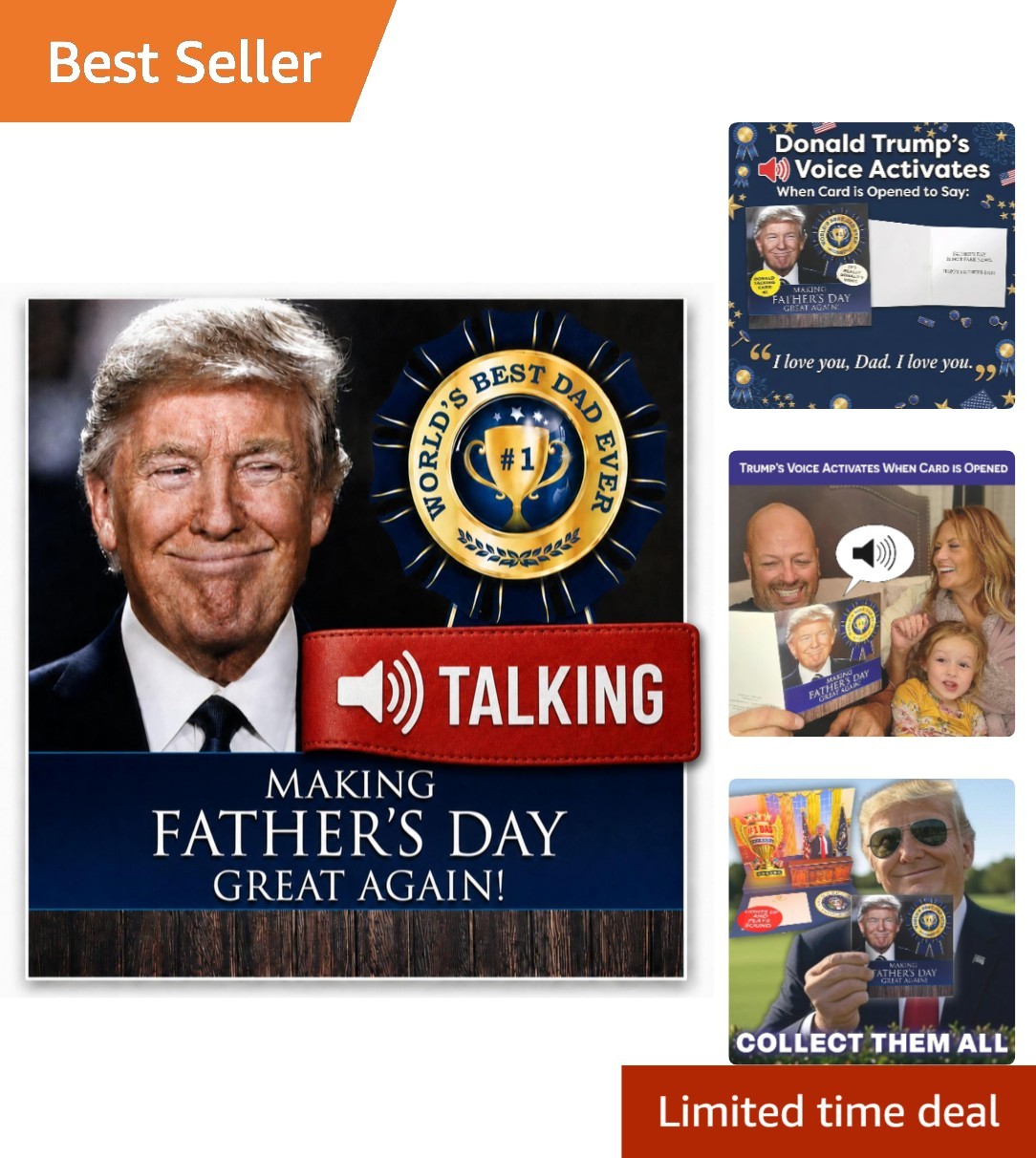 Funny Talking Father’s Day Card with Trump’s Voice – Personal Keepsake Gift