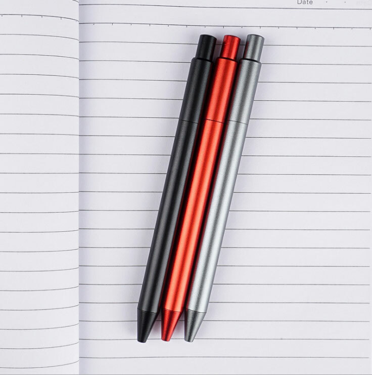 EDC Aluminium Alloy Press Ballpoint Pen Signature Pen Pocket Office Writing Pen