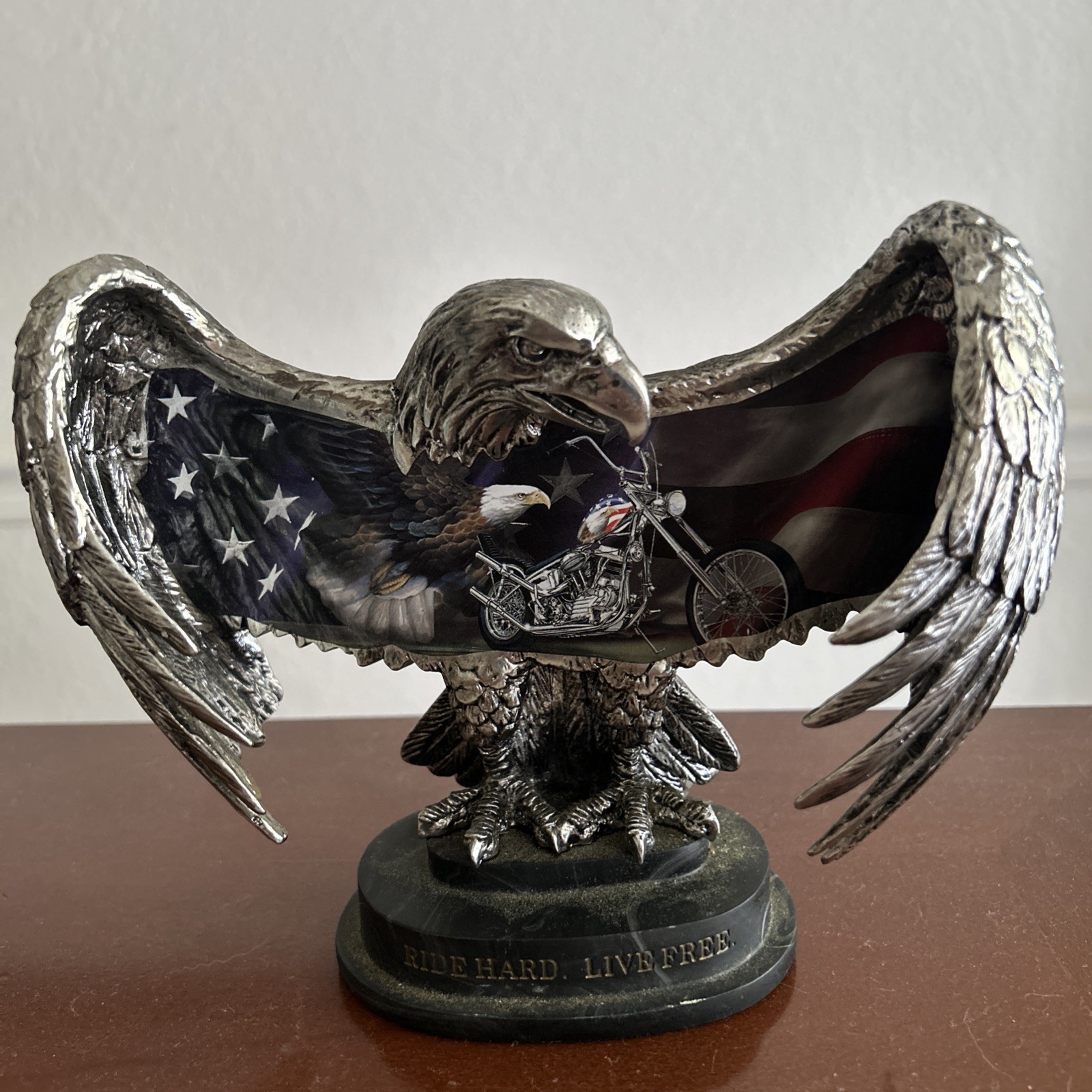 “Ride Hard, Live Free” American Eagle Statue By The Bradford Exchange