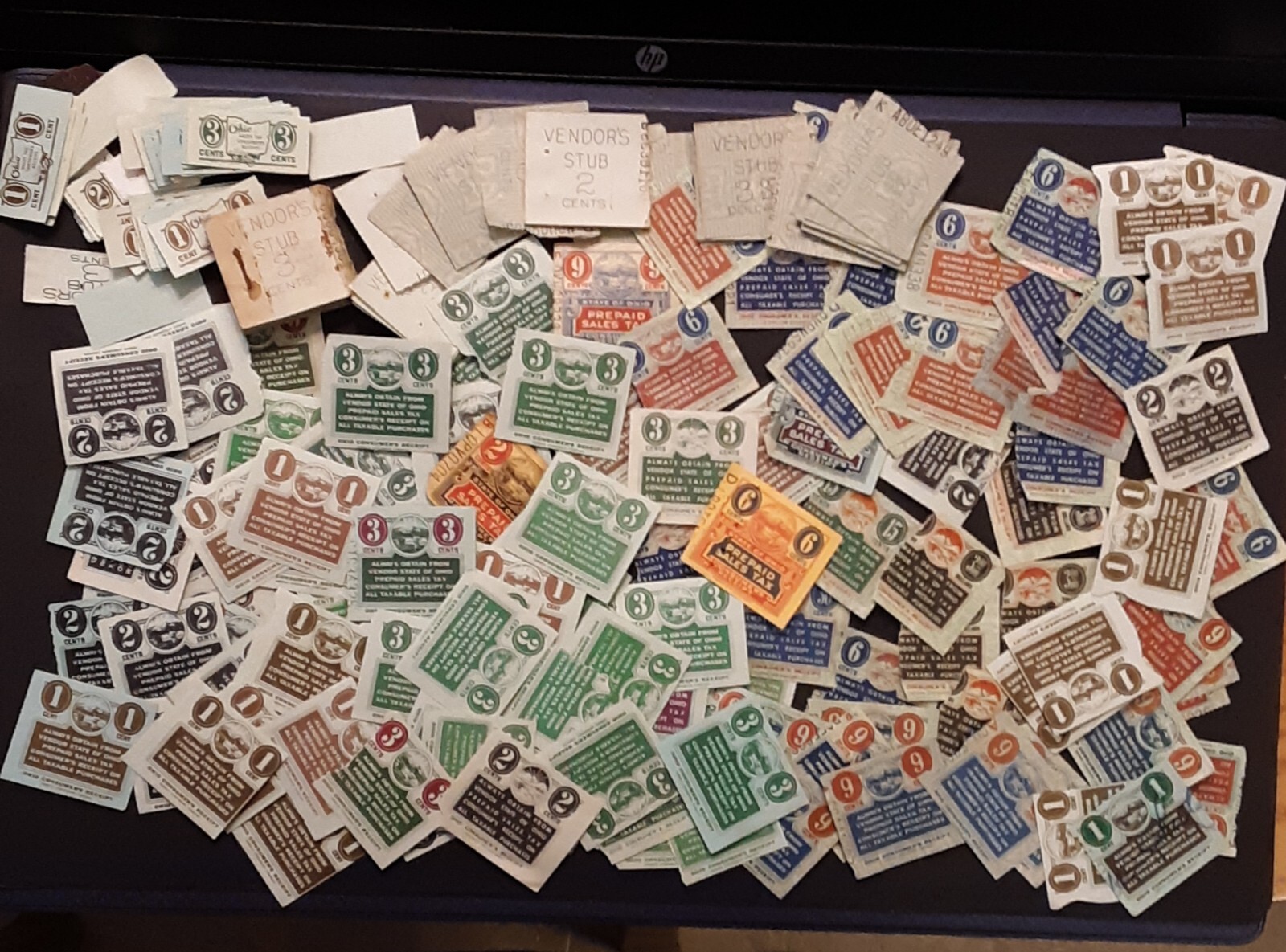 Ohio Sales Tax Stamps and Stubs Mixed Denominations HUGE LOT