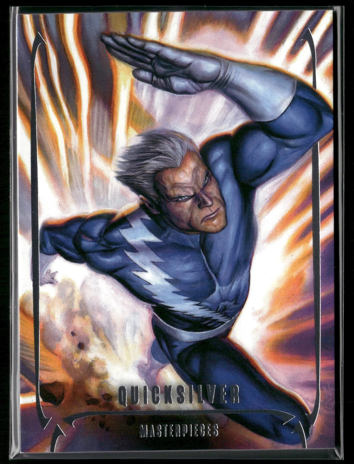 2024 Marvel Masterpieces Quicksilver #44 Silver Foil Serial Numbered