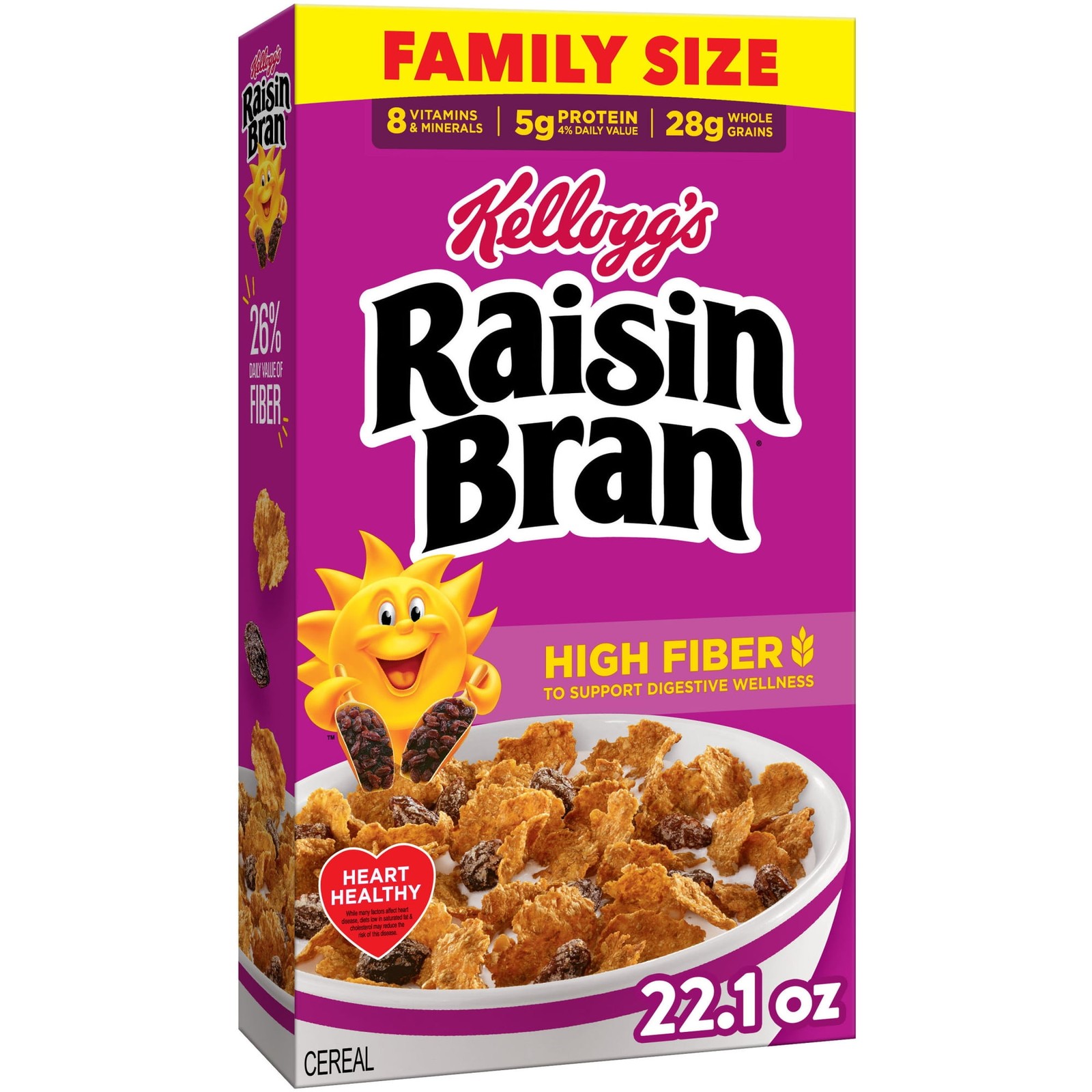 Kellogg’s Raisin Bran Cereal 22.1oz High Fiber Whole Grain Breakfast