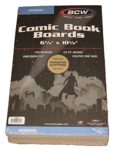 200 BCW Modern Comic Book Acid Free Backer Boards 6 5/8 x 10 1/2 backing