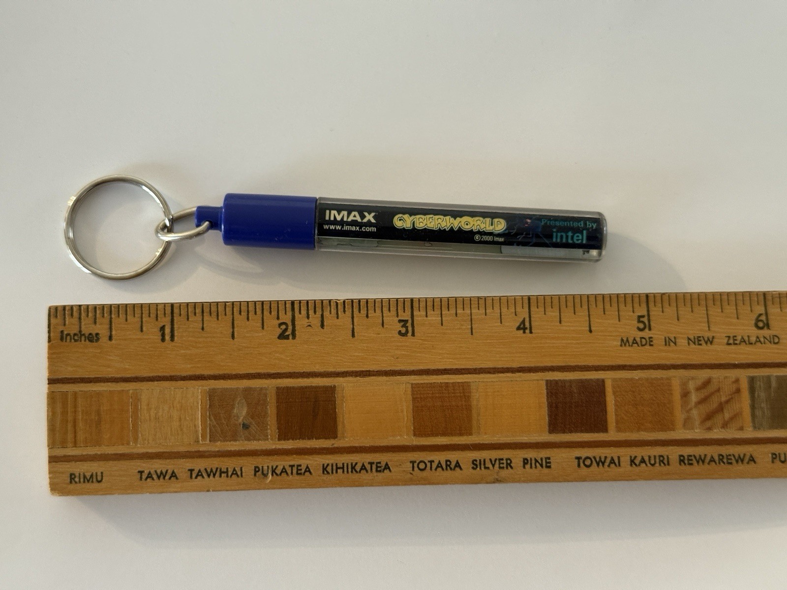 Vtg Liquid Floaty Key Chain Intel Cyberworld 2000 Imax 3D Promo Floating #B9