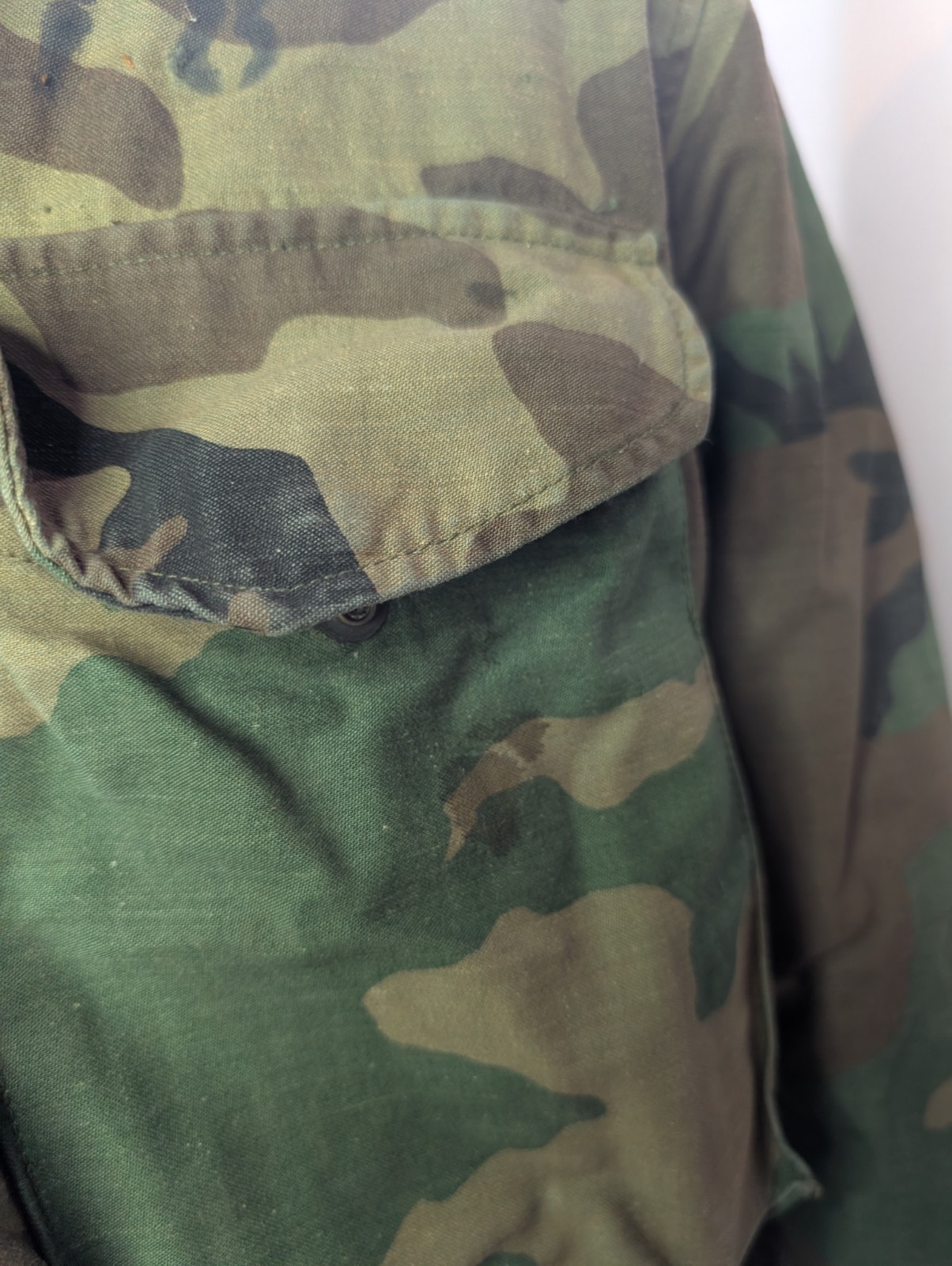 US Army Coat Cold Weather Camouflage Jacket W Liner Medium Long Camo Green Men’s