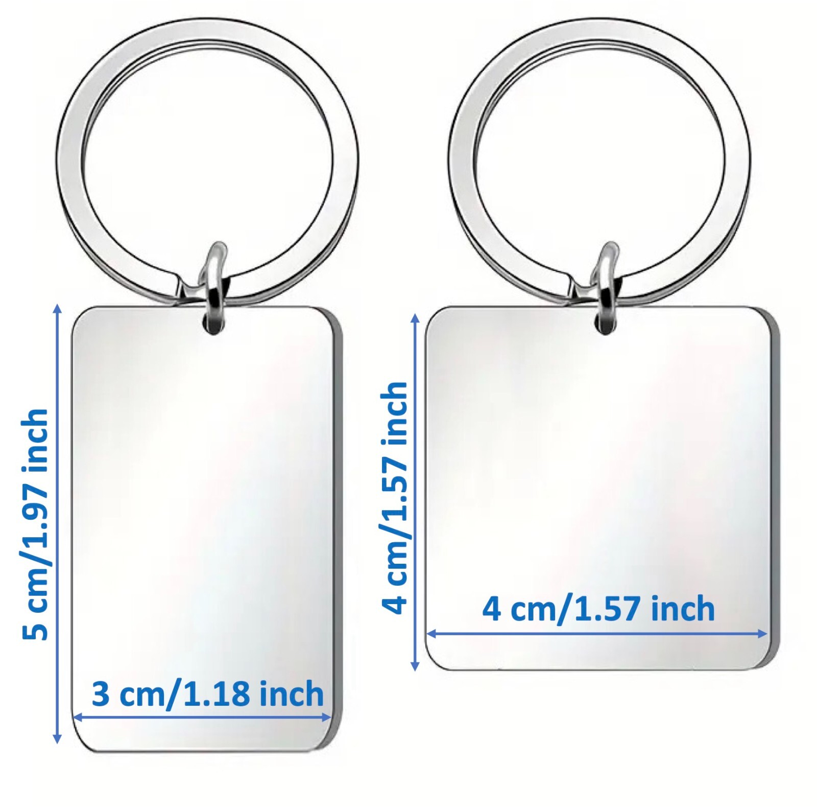Customized Personalized Double-Sided Laser Engraved Key Chains Free Shipping USA