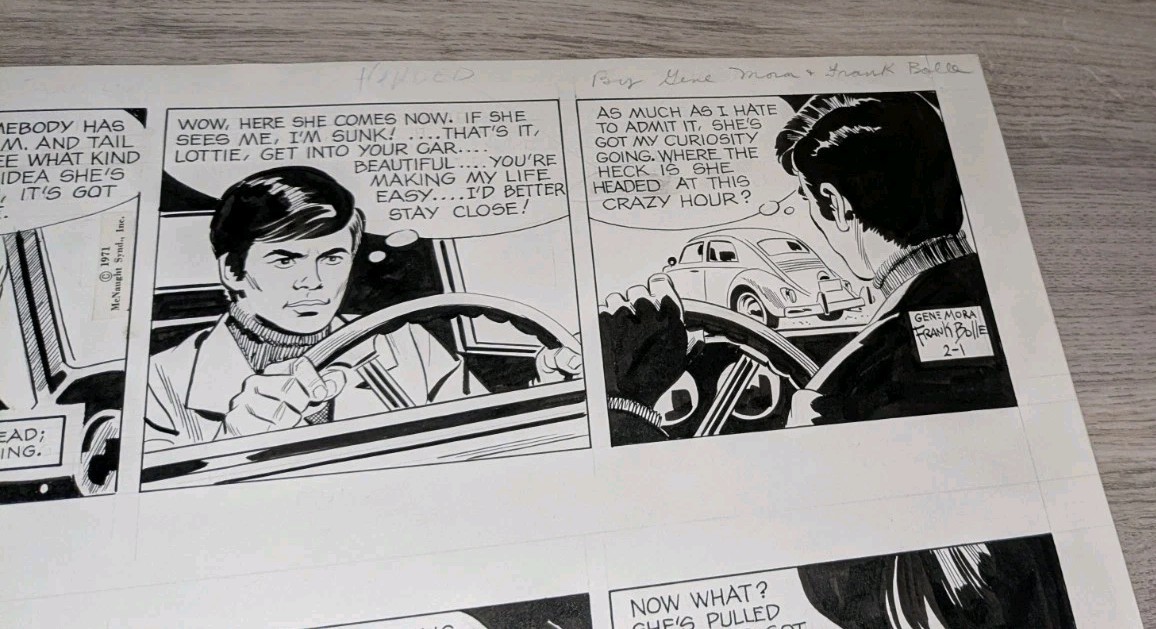 Alexander Gate by Frank Bolle & Gene Mora Original Comic Storyboard Artwork 1971
