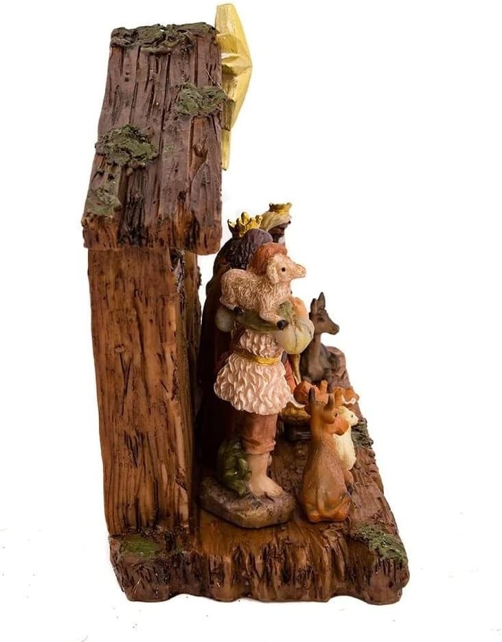 Kurt Adler 11-Piece Multicolor Nativity Set with Stable – Classic Holiday Decor