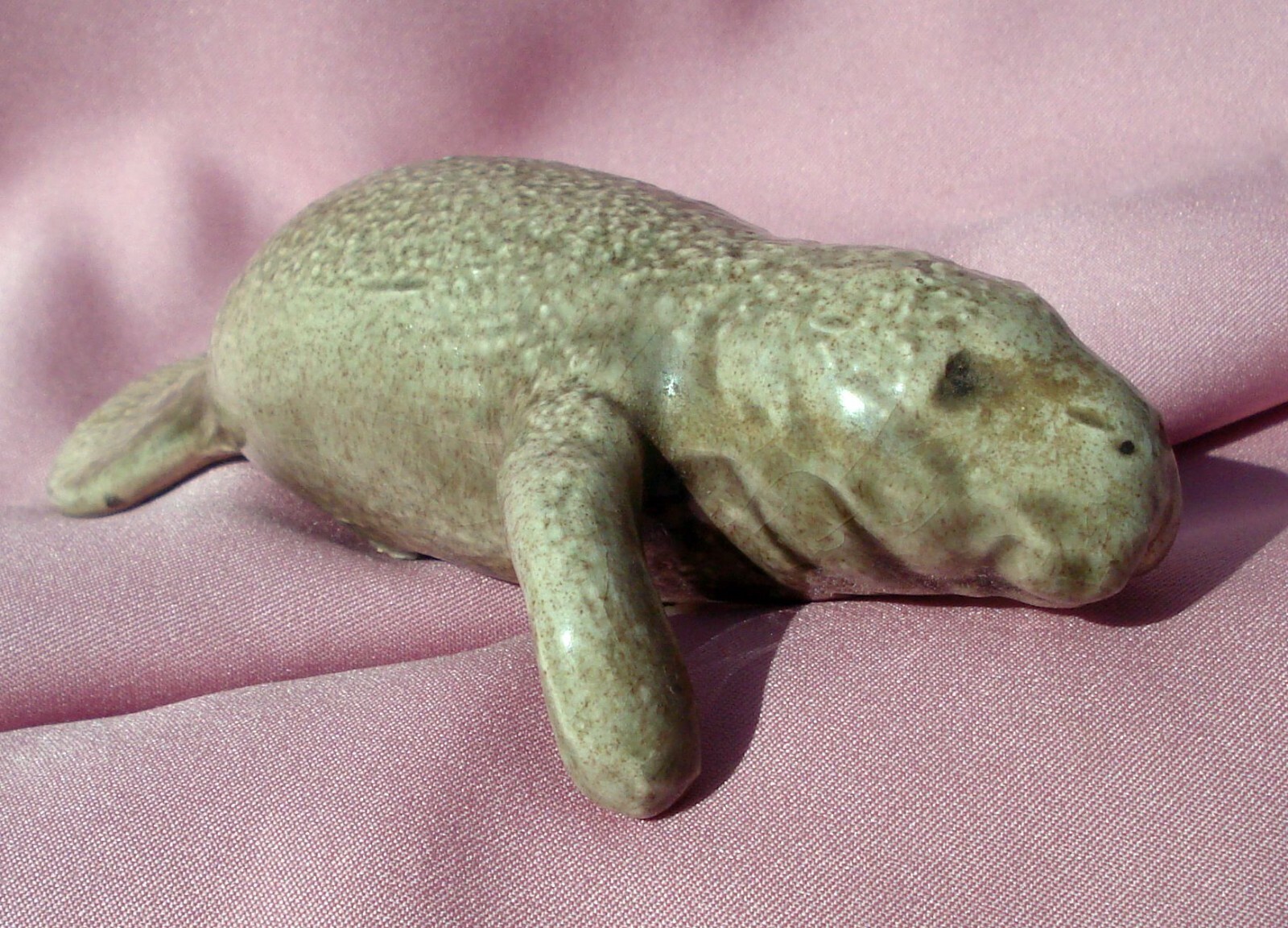 Manatee Sea Cow Hand Made Ceramic Figurine Art Animal Wildlife 5″
