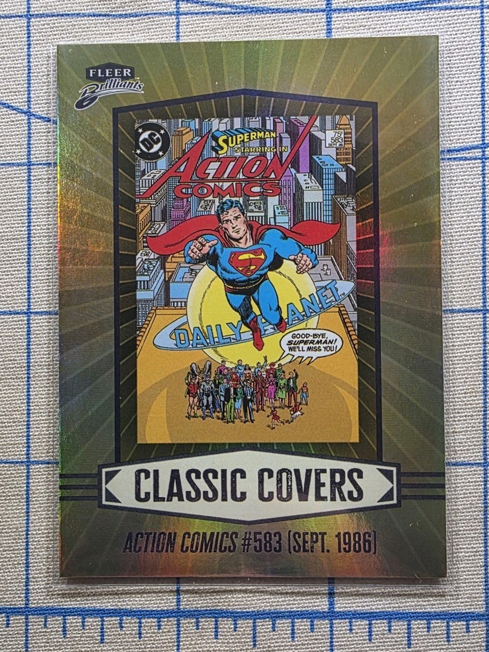 2025 Fleer Brilliants Superman Classic Covers #CC-8 Action Comics #583 1986