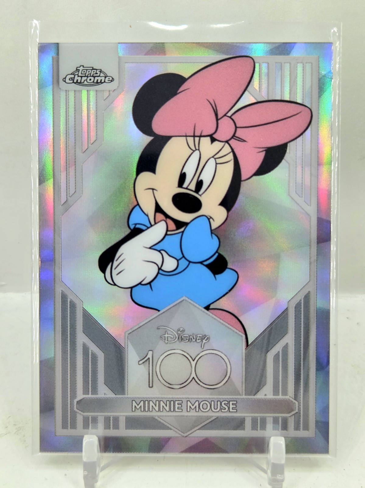 2023 Topps Chrome Disney 100 Minnie Mouse Silver Refractor SP #23 Mickey READ B