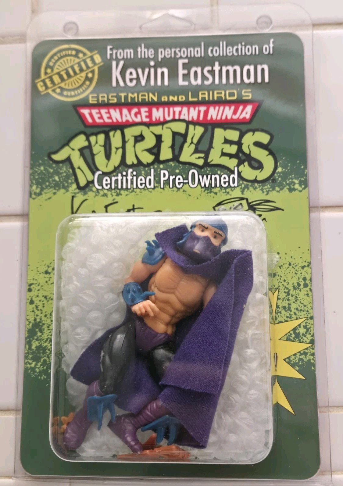 TMNT 1988 Shredder Action Figure Signed By Eastman Personal Collection Turtles