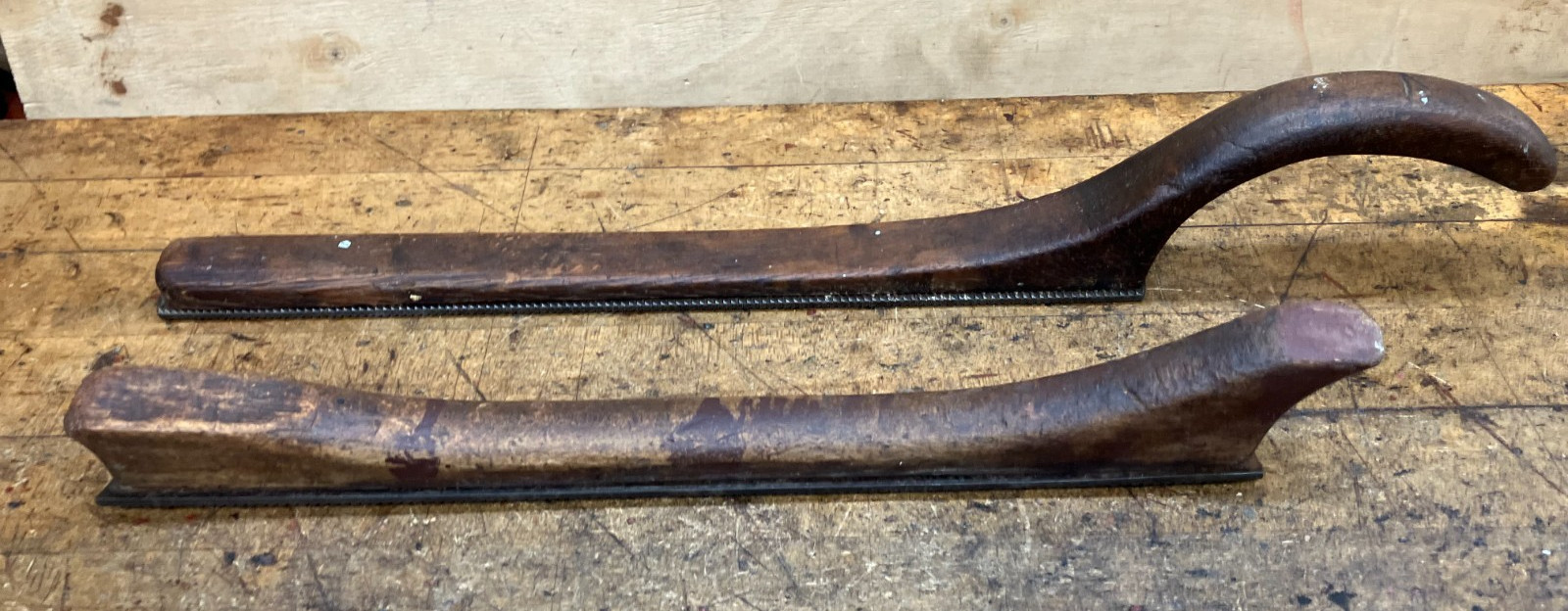 2 Wood Handled Auto Body Vixen Files- Half Round/Flat