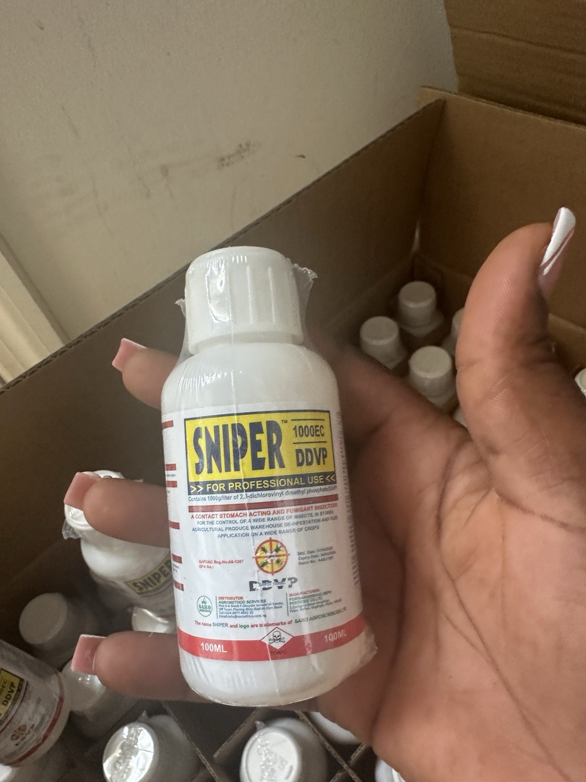 Sniper 1000EC DDVP Insecticide, 100 mL. Plastic Bottle Plastic For Insects